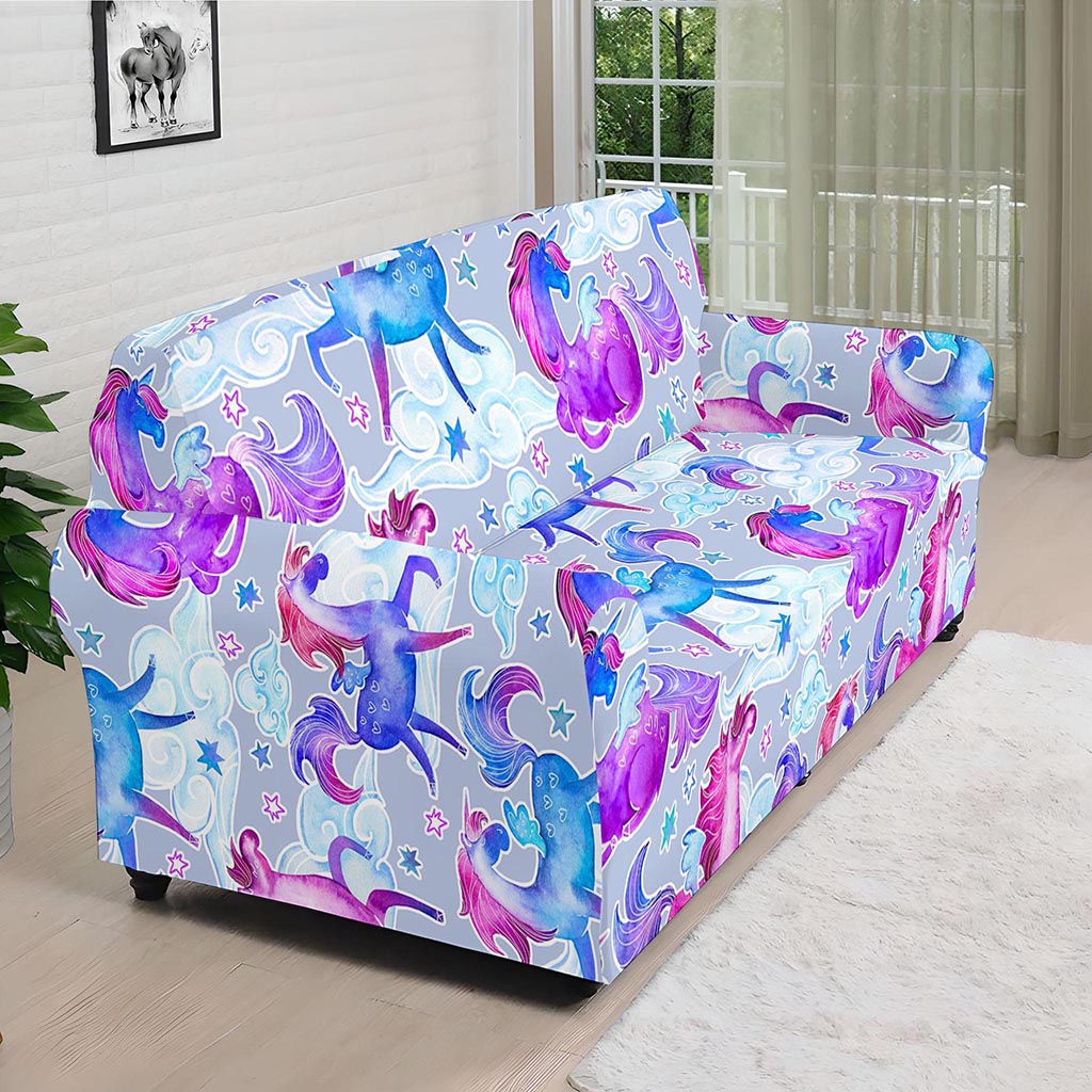 Unicorn Paradise Pattern Print Sofa Cover