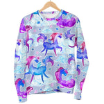 Unicorn Paradise Pattern Print Women's Crewneck Sweatshirt GearFrost
