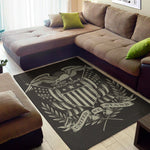 United We Stand American Flag Print Area Rug