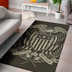 United We Stand American Flag Print Area Rug