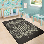 United We Stand American Flag Print Area Rug