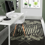 United We Stand American Flag Print Area Rug