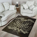 United We Stand American Flag Print Area Rug