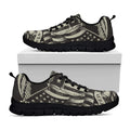 United We Stand American Flag Print Black Running Shoes