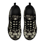 United We Stand American Flag Print Black Sneakers