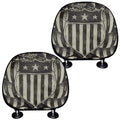 United We Stand American Flag Print Car Headrest Covers