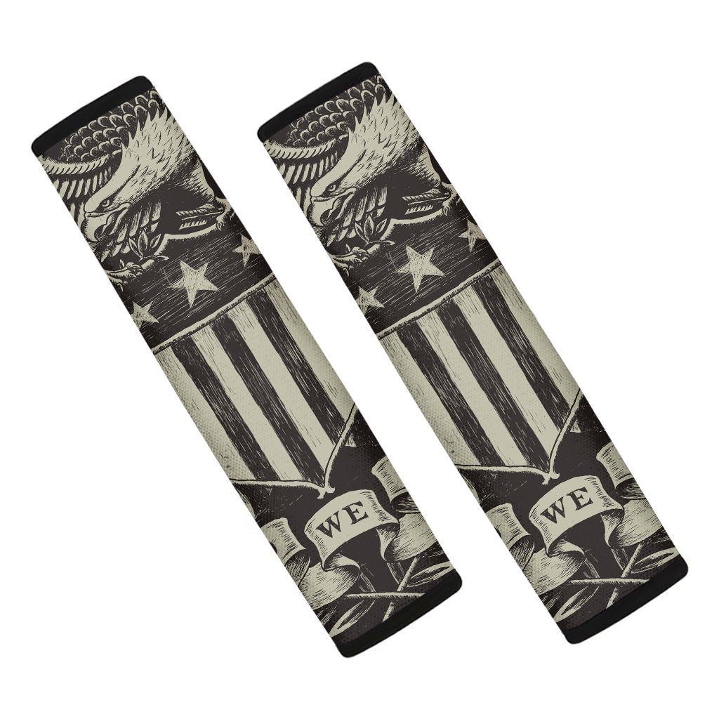 United We Stand American Flag Print Car Seat Belt Covers