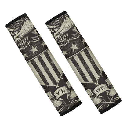 United We Stand American Flag Print Car Seat Belt Covers