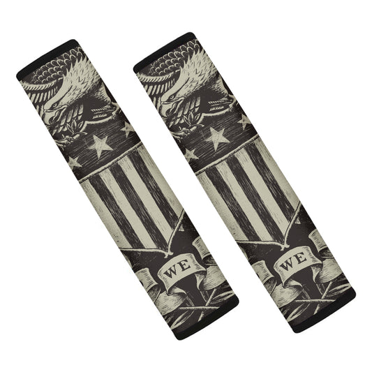 United We Stand American Flag Print Car Seat Belt Covers