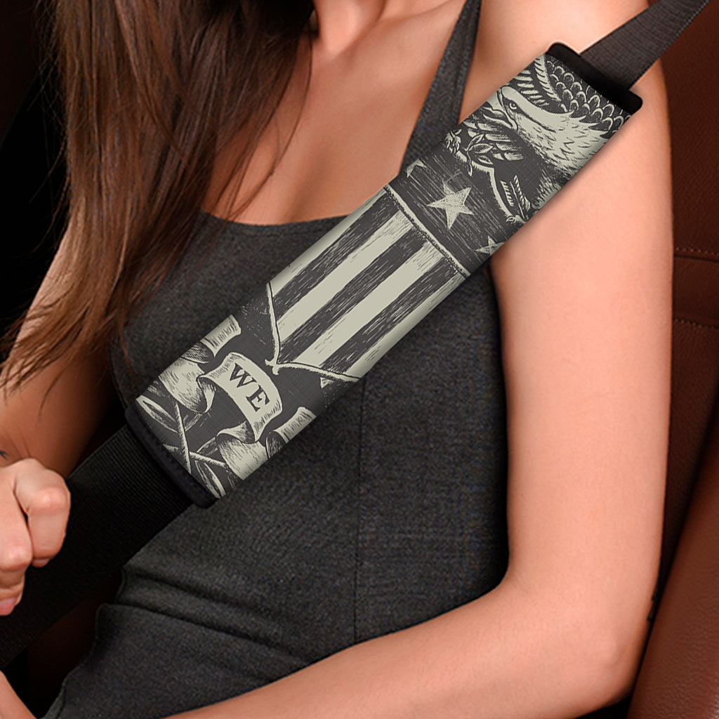 United We Stand American Flag Print Car Seat Belt Covers