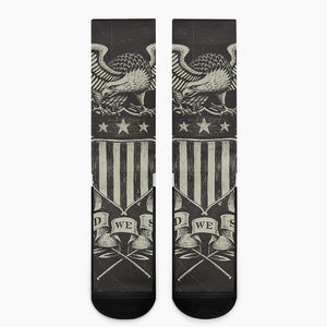 United We Stand American Flag Print Crew Socks