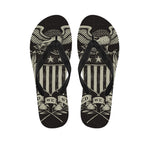 United We Stand American Flag Print Flip Flops