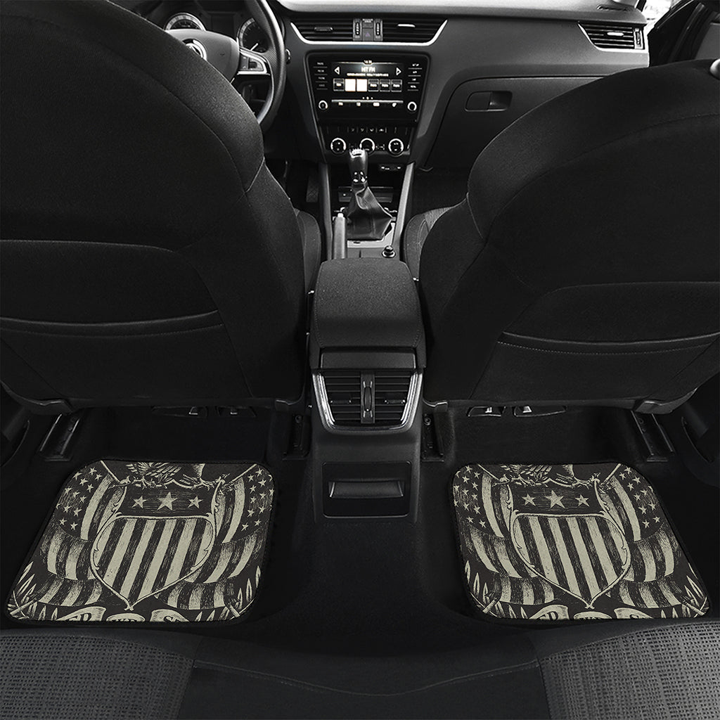 United We Stand American Flag Print Front and Back Car Floor Mats