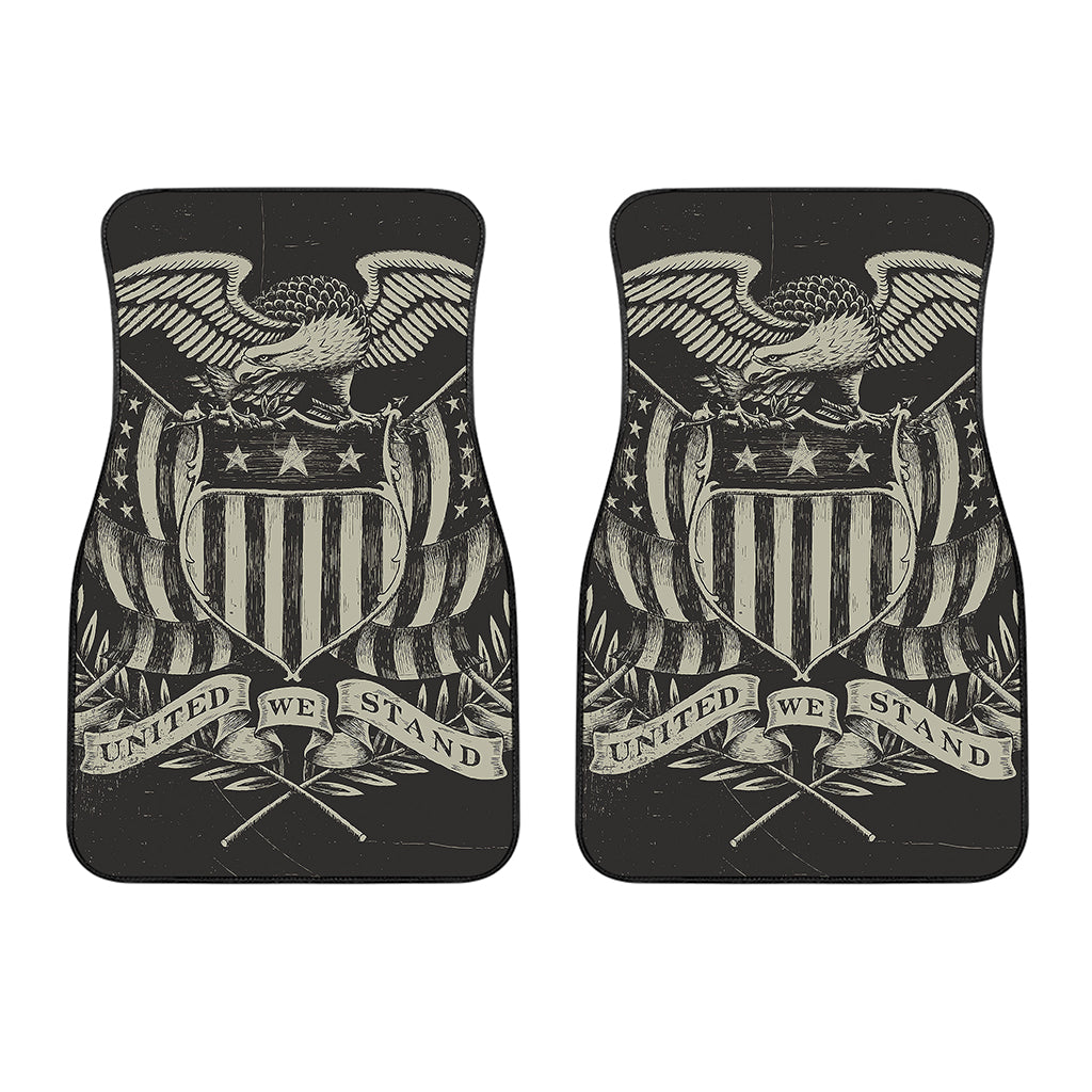 United We Stand American Flag Print Front Car Floor Mats