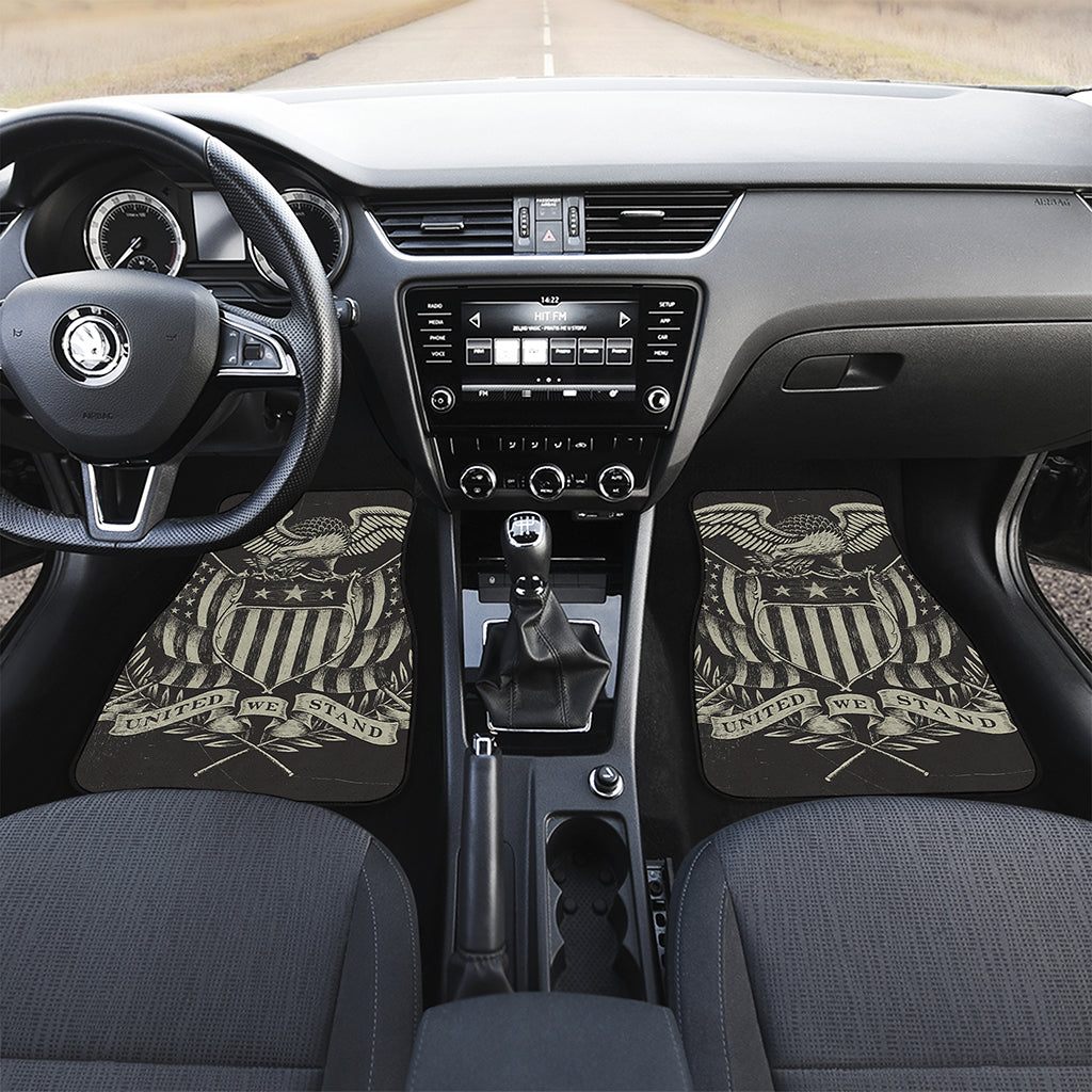 United We Stand American Flag Print Front Car Floor Mats