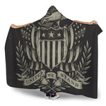 United We Stand American Flag Print Hooded Blanket