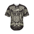 United We Stand American Flag Print Men's Baseball Jersey
