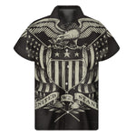 United We Stand American Flag Print Men's Short Sleeve Shirt