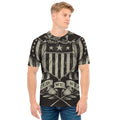 United We Stand American Flag Print Men's T-Shirt