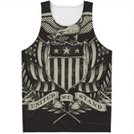 United We Stand American Flag Print Men's Tank Top