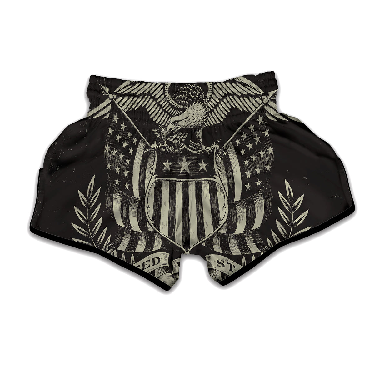 United We Stand American Flag Print Muay Thai Boxing Shorts