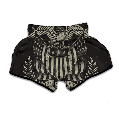 United We Stand American Flag Print Muay Thai Boxing Shorts