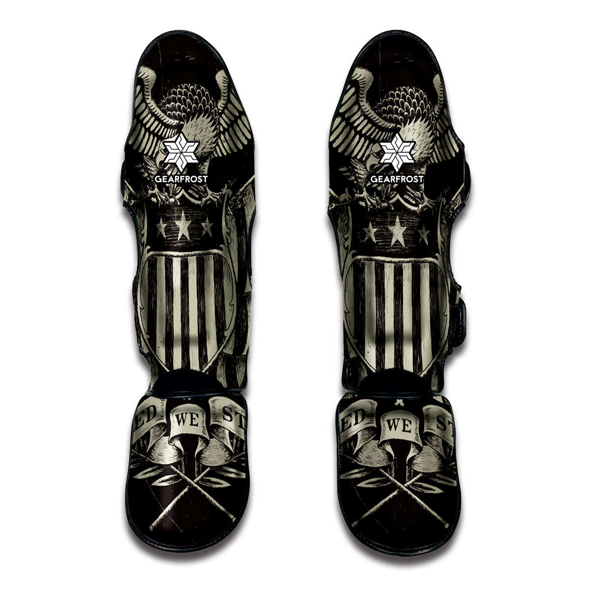 United We Stand American Flag Print Muay Thai Shin Guard