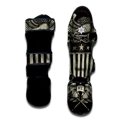 United We Stand American Flag Print Muay Thai Shin Guard