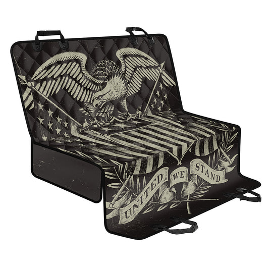 United We Stand American Flag Print Pet Car Back Seat Cover
