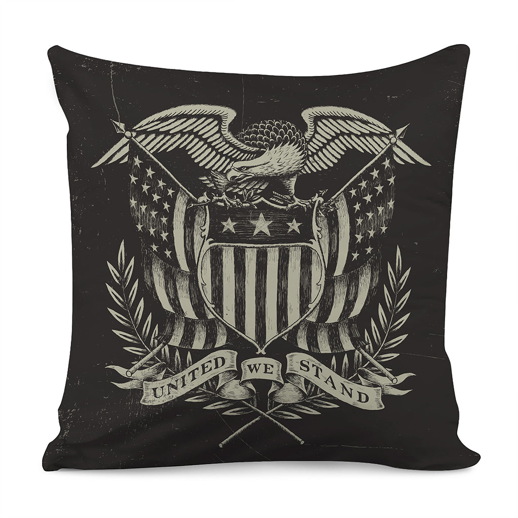 United We Stand American Flag Print Pillow Cover