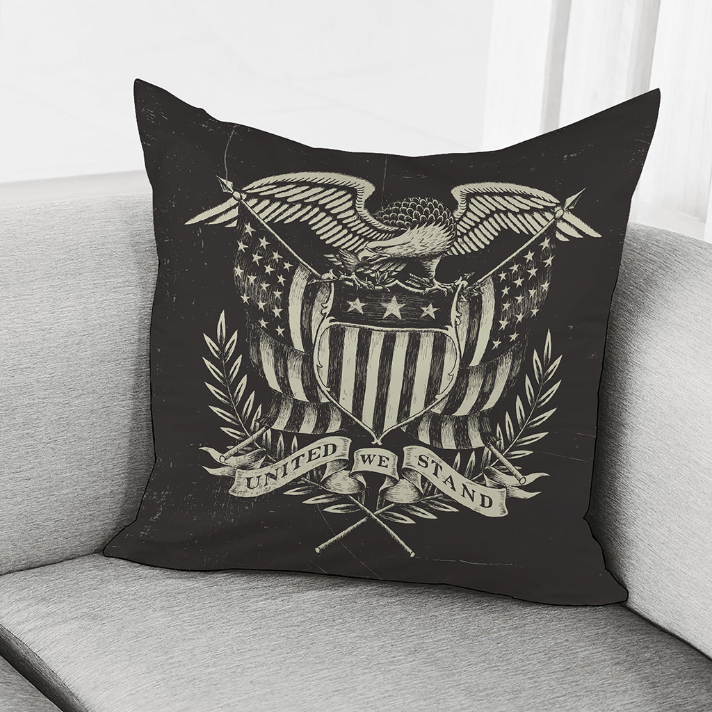 United We Stand American Flag Print Pillow Cover