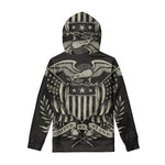 United We Stand American Flag Print Pullover Hoodie