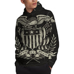 United We Stand American Flag Print Pullover Hoodie