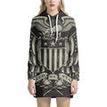 United We Stand American Flag Print Pullover Hoodie Dress
