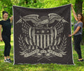 United We Stand American Flag Print Quilt
