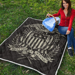 United We Stand American Flag Print Quilt