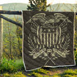 United We Stand American Flag Print Quilt