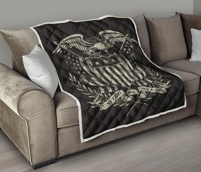 United We Stand American Flag Print Quilt