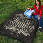 United We Stand American Flag Print Quilt