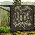 United We Stand American Flag Print Quilt