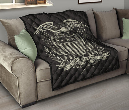 United We Stand American Flag Print Quilt