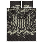 United We Stand American Flag Print Quilt Bed Set