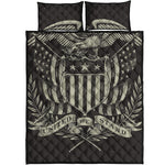 United We Stand American Flag Print Quilt Bed Set