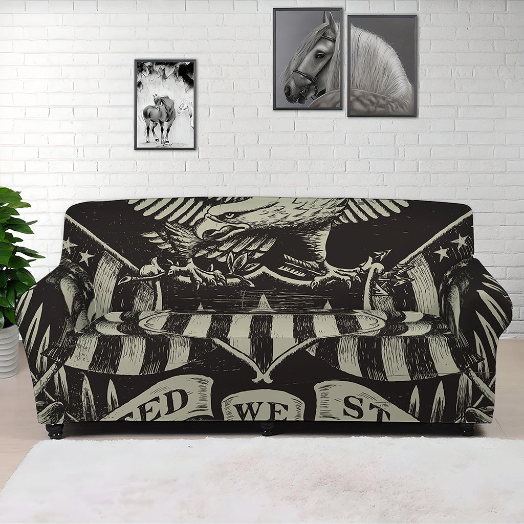 United We Stand American Flag Print Sofa Cover