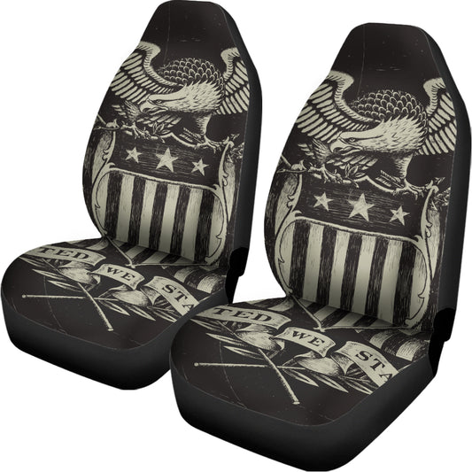 United We Stand American Flag Print Universal Fit Car Seat Covers