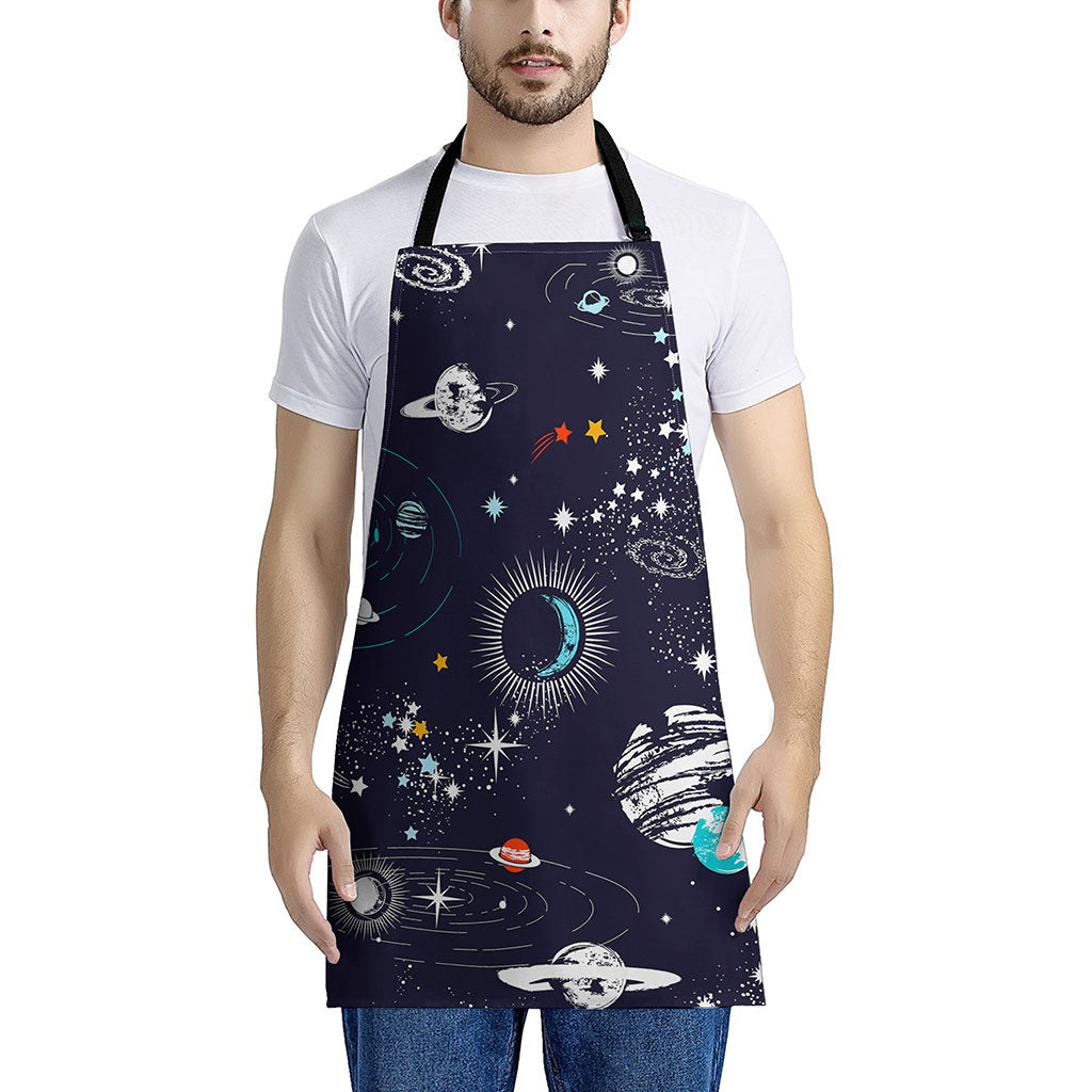 Universe Galaxy Outer Space Print Apron