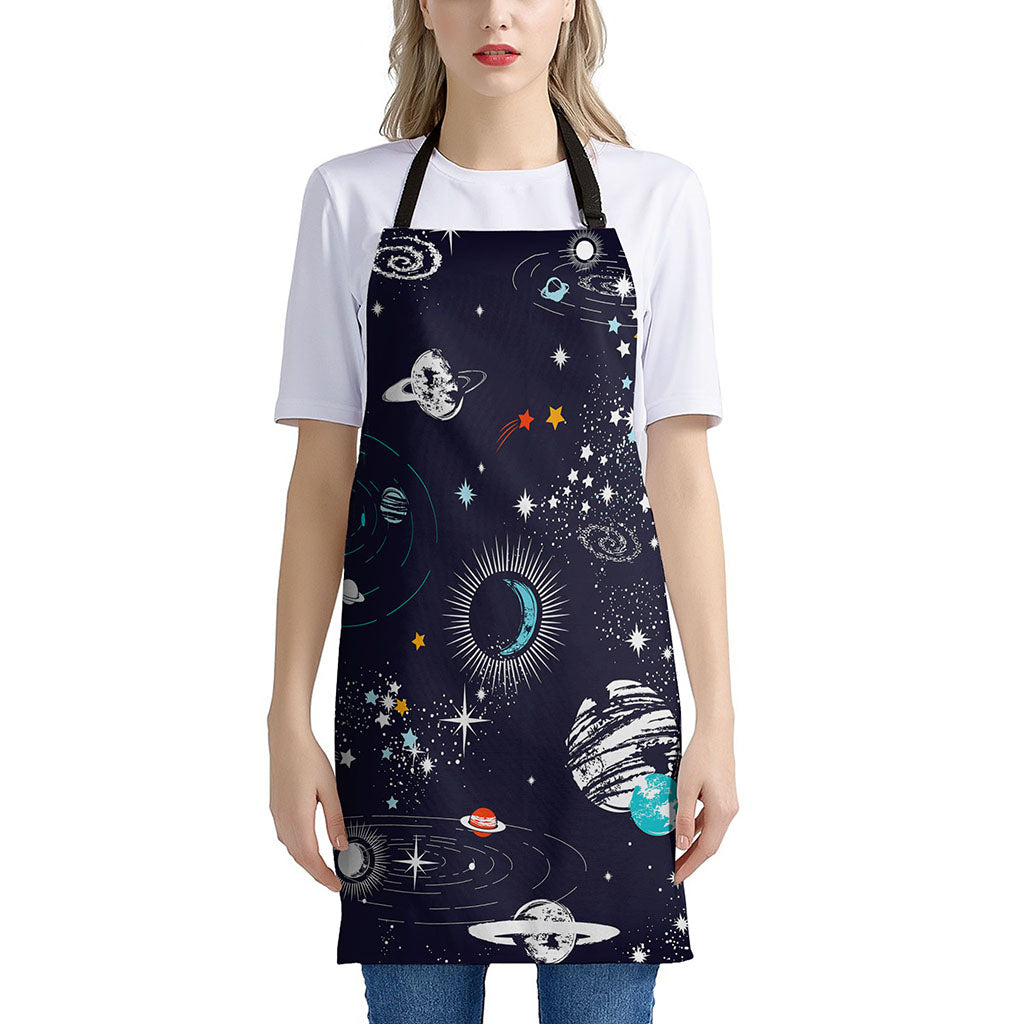 Universe Galaxy Outer Space Print Apron