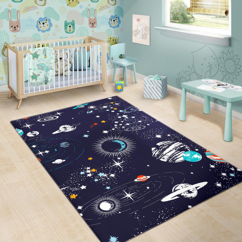 Universe Galaxy Outer Space Print Area Rug GearFrost