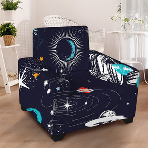 Universe Galaxy Outer Space Print Armchair Slipcover