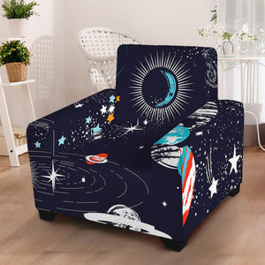 Universe Galaxy Outer Space Print Armchair Slipcover